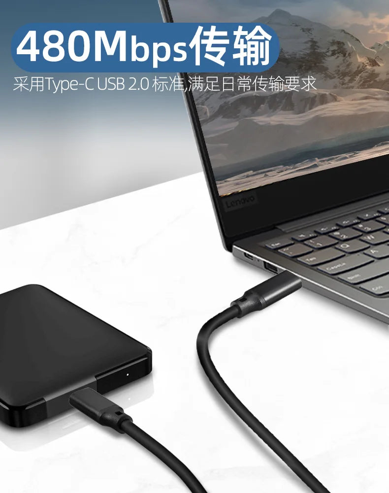 Type C 5A PD 100W Fast Charging USB-C Data Cable 20cm/50cm/1/2/3m PD 3.0 High Power Quick Charging for Mobile Phone USB C Type-C