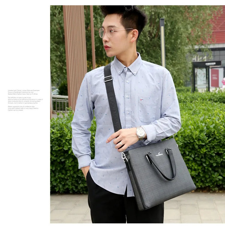 Business Men's Handbags Office Male Executive Briefcase Large Luxury Tote Laptop Bag for Man 2024 Shoulder Messenger Designer