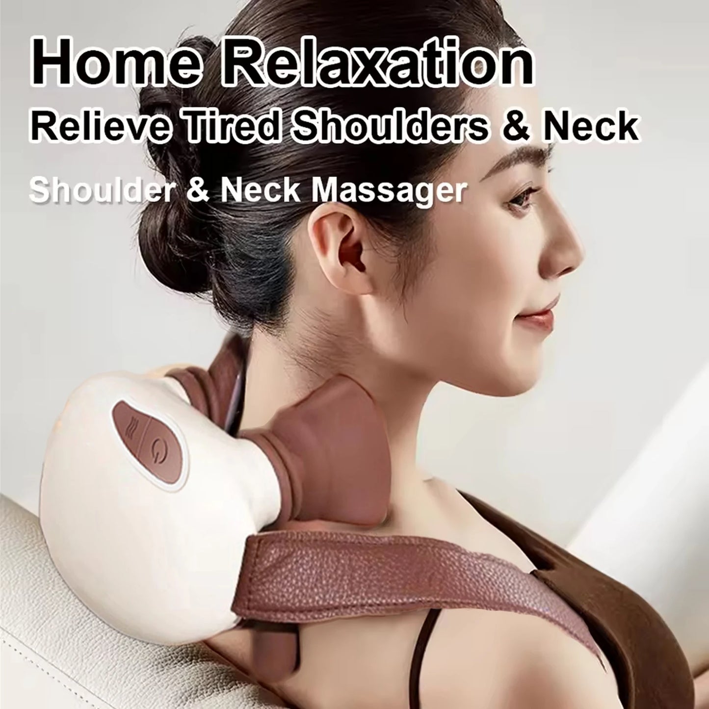 Neck Shoulder Massager Kneading Shiatsu Massager Shawl Kneading Spine Back Muscle Relaxer Trapezius Neck and Shoulder Massage