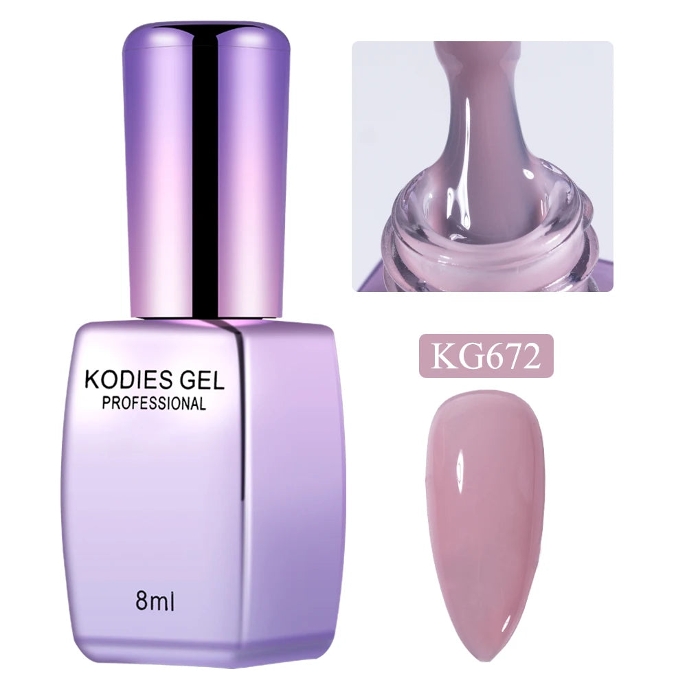 KODIES GEL New Gel Nail Polish 8ML Jelly Autumn Winter UV Semi Permanent Milky White Soft Nail Art Gels Varnish French Manicure