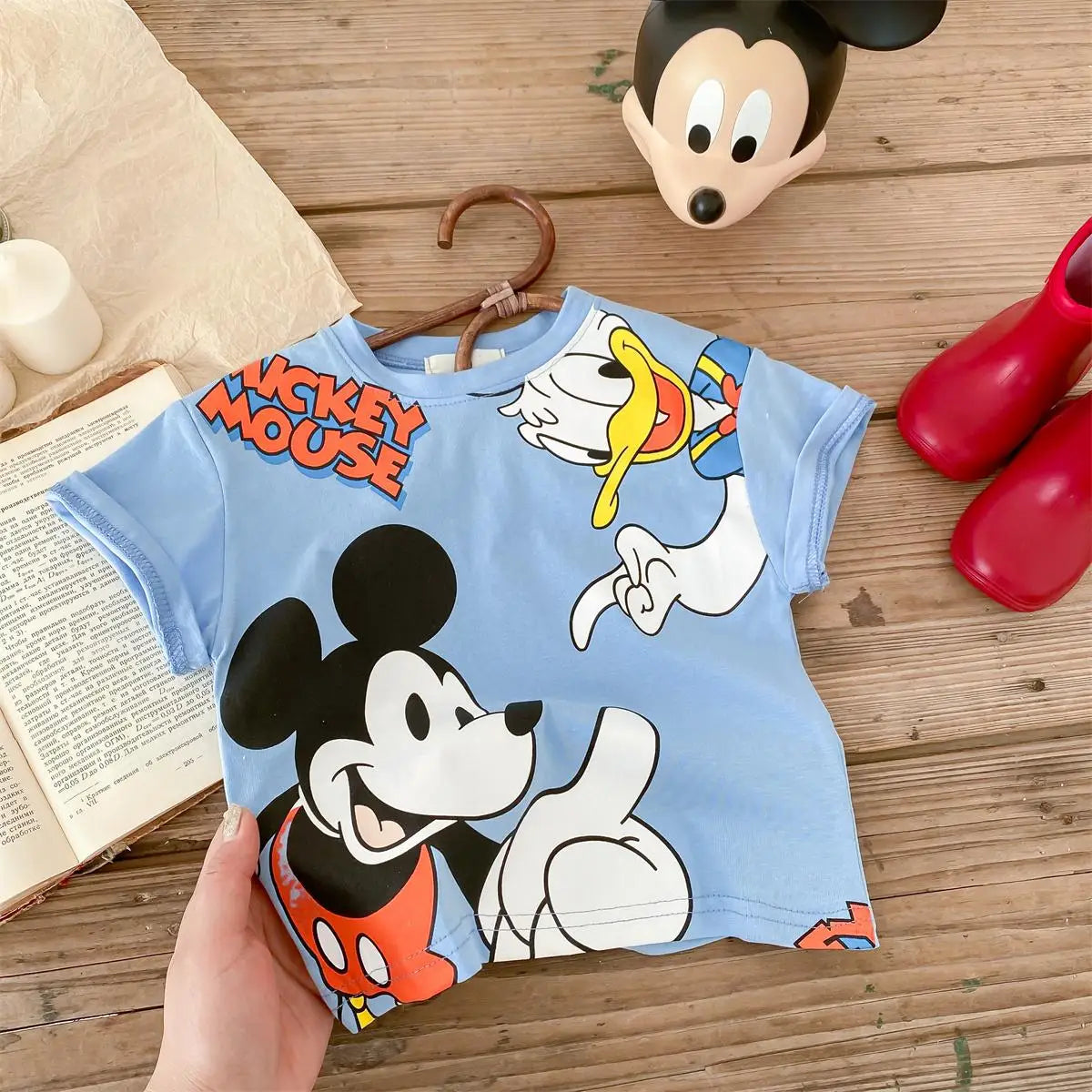 Summer Children's Cartoon Printed T-shirt Short Sleeved T-shirt Casual Sportswear Fashionable Short Sleeved Children's Clothing