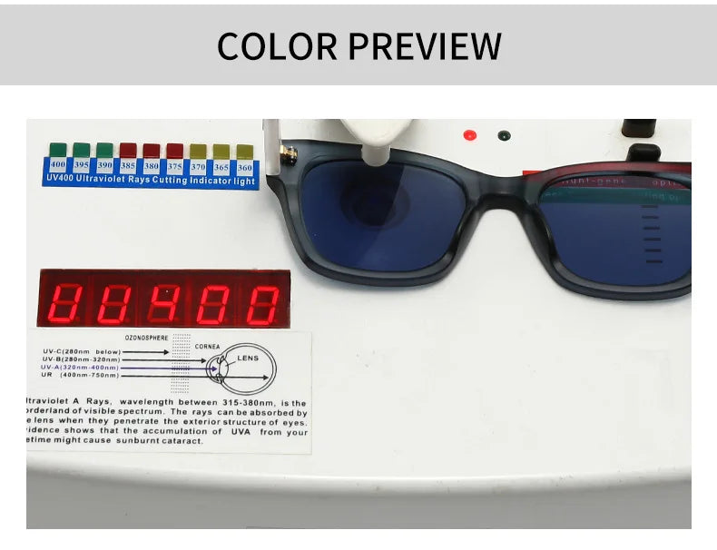Hot Sale New Polarized Sunglasses Male Fashion Black Travelling UV400 Shades Men Women Classic Square High Quality Rivet Glasses