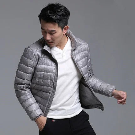 2024 New Arrivasl Men's Ultra Lightweight Packable Down Jacket Autumn Spring Winter Water and Wind-Resistant Breathable Coat