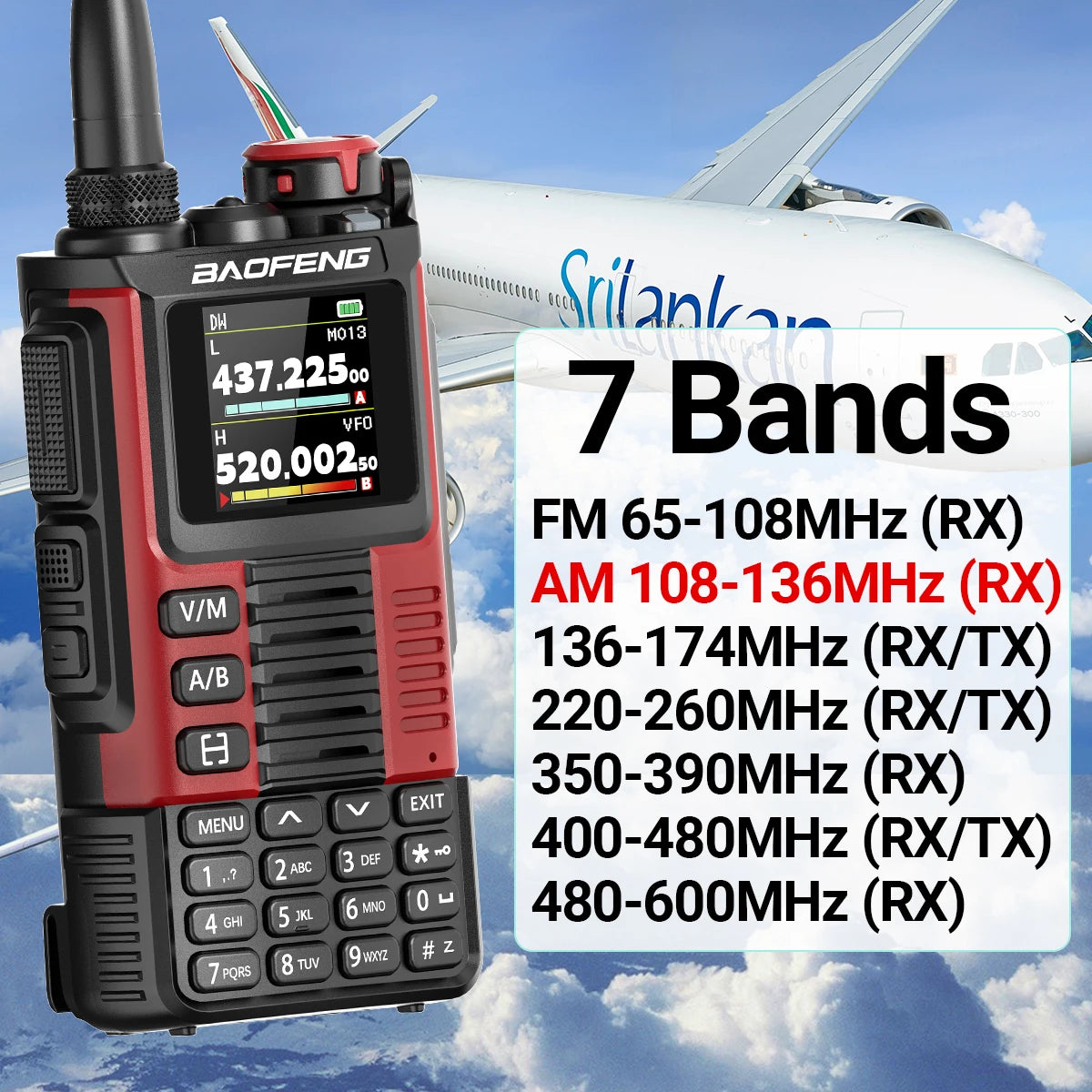 Baofeng UV-K67 PRO Walkie Talkie Long Range Multi Band Wireless Copy Frequency DTMF 640CH NOAA Type-C Ham Two Way Radio UV-5R