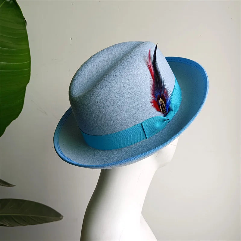 Green Retro Men's Spring Hat Unisex Men's Bow Women's Curved Brim Wide Brim Sun Hat Straw Hat Beach Hat sombrero hombre