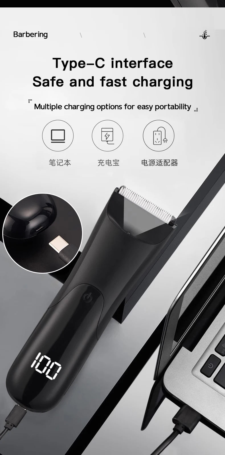 Mens Body Hair Trimmer for Men Balls Women Lady Shaver Hair Removal Bikini Trimmer Groin & Body Shaver Groomer Arm Beard Razor
