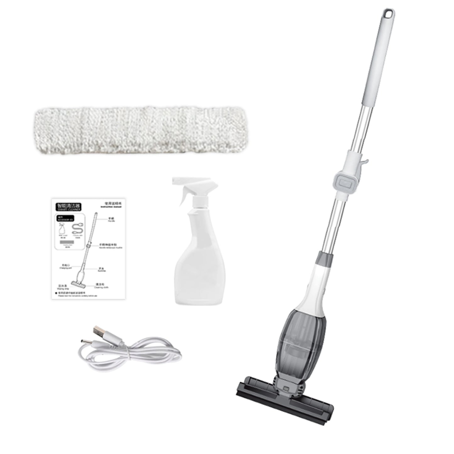 Window Cleaner Electric Glass Handheld Cordless Window Cleaning Tools Multifunctional Wireless USB Rechargeable Vacuum Cleaner
