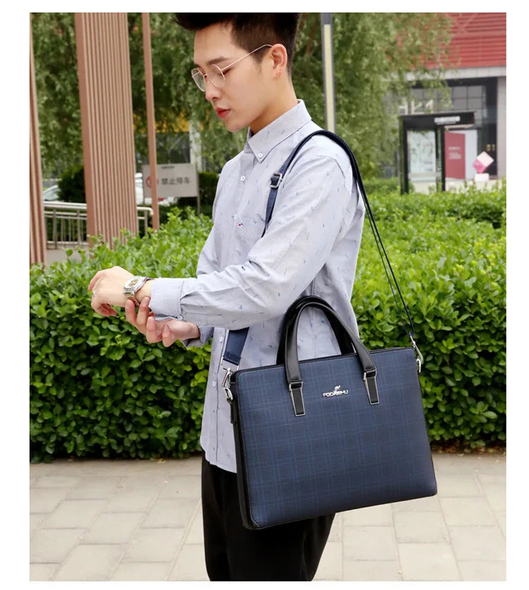 Business Men's Handbags Office Male Executive Briefcase Large Luxury Tote Laptop Bag for Man 2024 Shoulder Messenger Designer