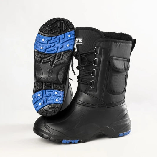 2024 autumn and winter warm men's fashionable snow boots for fishing and skiing, waterproof, simple and casual mid top shoes for
