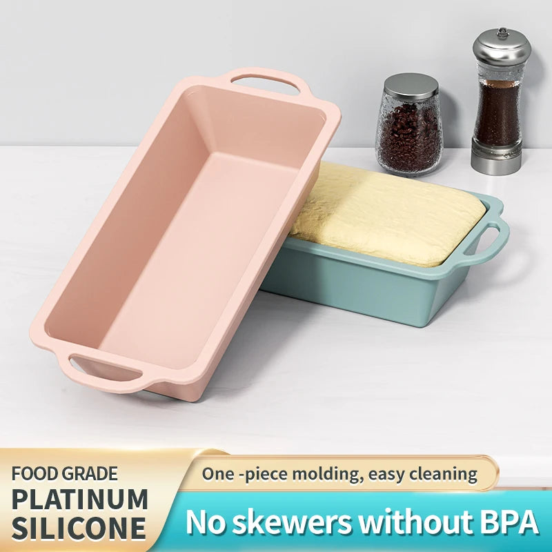 Silicone Loaf Pan Food Grade Nonstick Silicone Metal Reinforced Frame Bread Molds for Baking Banana Bread Meat Loaf Pound Cake