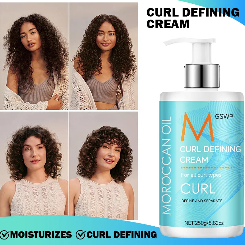 GSWP Curl Defining Cream: moisturizes and nourishes hair, provides gentle hold, and is suitable for all hair types. 250g