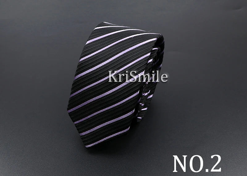 Mens 5cm Slim Tie Striped Plaid Red Black Narrow Necktie For Wedding Party Business Men Formal Suit Shirt Cravats Accessory Gift