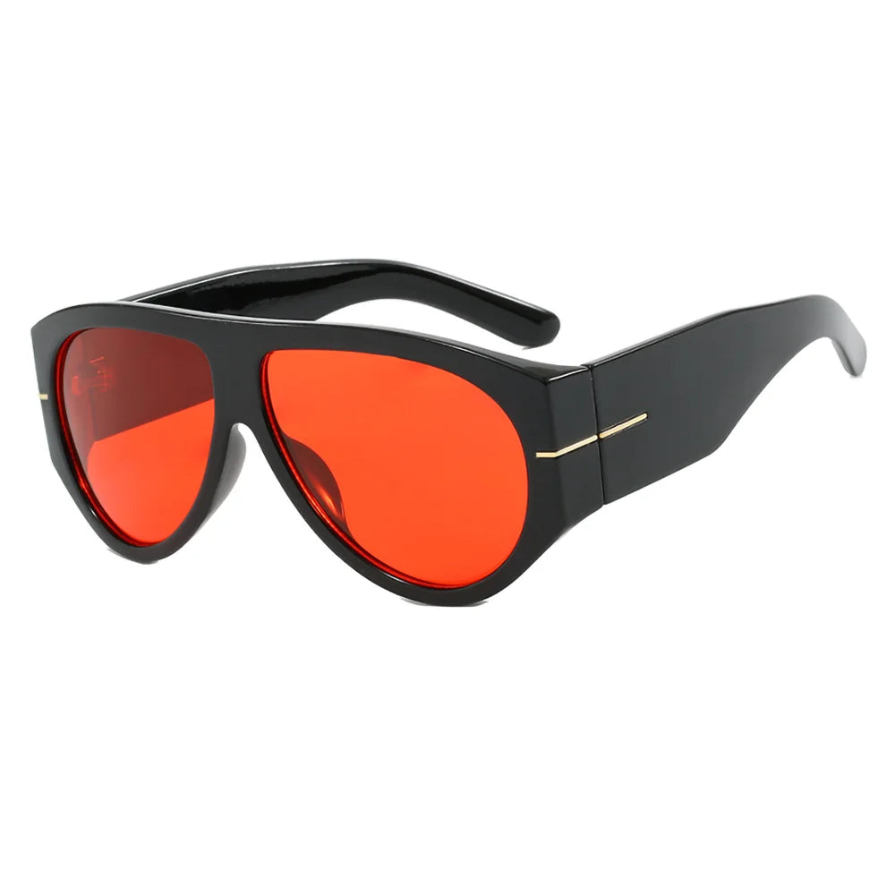 2025 Oversized Pilot Sunglasses for Women Men UV Protection Stylish Eyewear Thick Frame Unique Luxury Designer Sun Glasses Shade