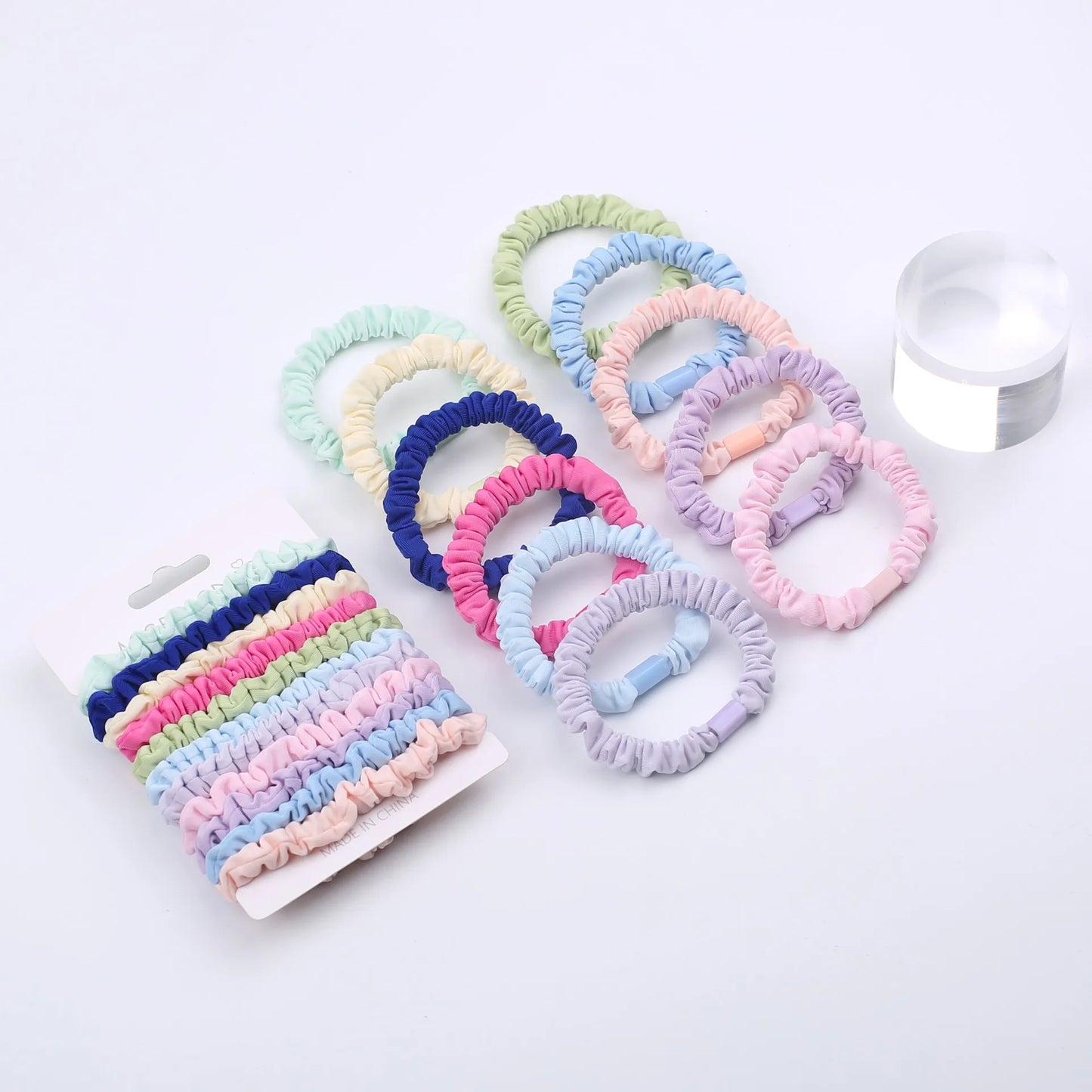 10PCS/Set Macaron Elastic Hair Bands Scrunchies Hair Ties Women Girls Candy Colorfuls Ponytail Rubber Bands Hair Accessories