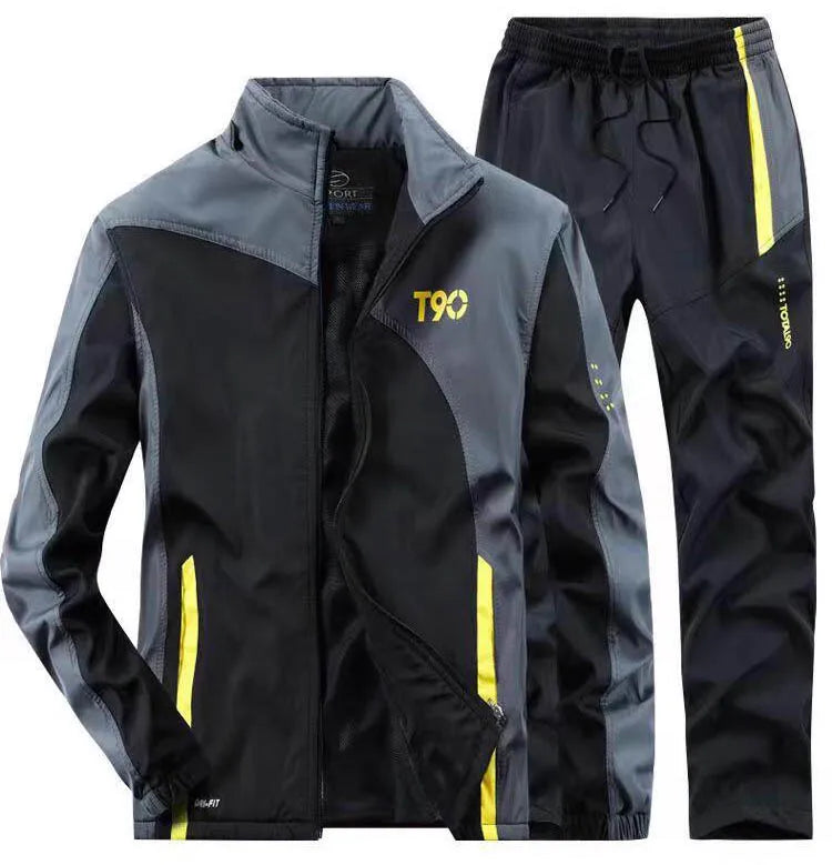 Hoodies & Sweatshirts Tracksuit Men Sets Spring Autumn Gym Jogging Running Sports Suits Jacket + Sweatpants Men Brand Clothing