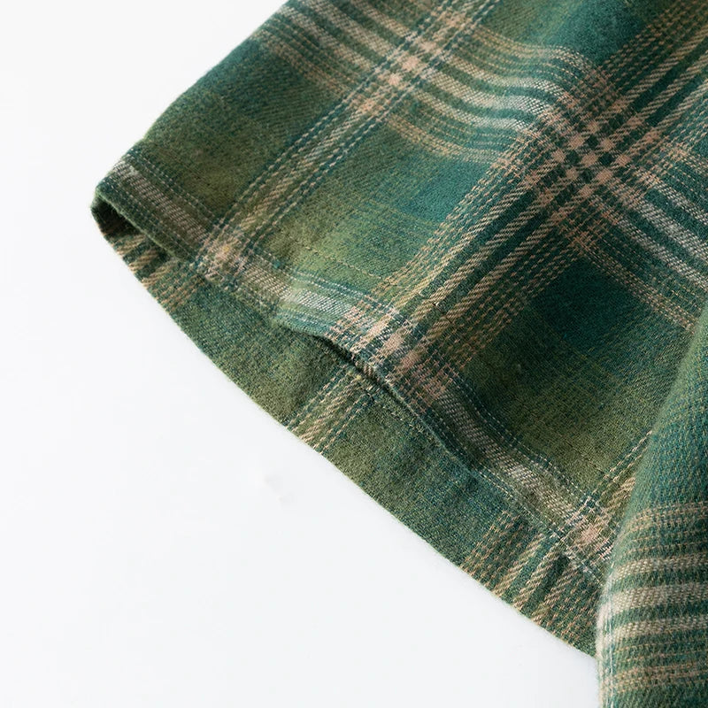Plus Size 10xl 9xl Shirt Men Spring Summer Oversized Vintage Plaid Shirt 5xl 6xl 7xl 8xl Large Size Leisure Blouse Male