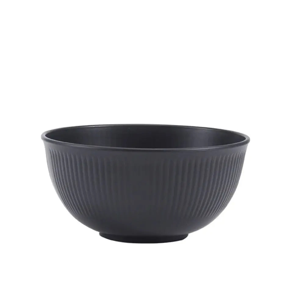 3pcs/set Eco-friendly Plastic Black Tableware Set Vertical Stripes Anti-fall Cutlery Set Plate/Bowl/Cup Party