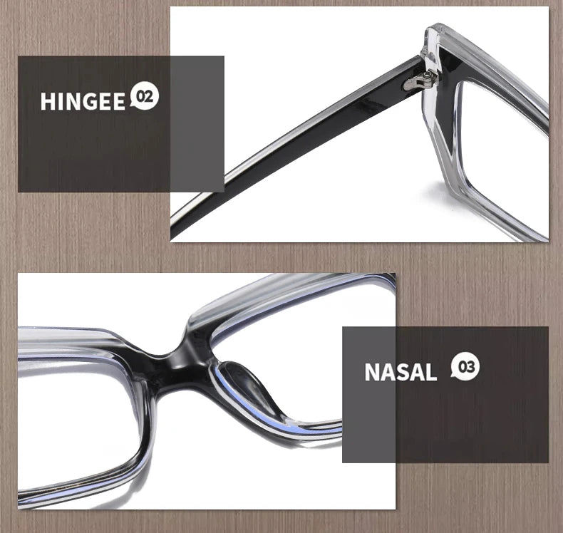 Cat Eye Anti Blue Light Glasses Women Trendy Polygonal Vintage Luxury Design Eyeglasses Ladies Fashion Irregular Square Eyewear
