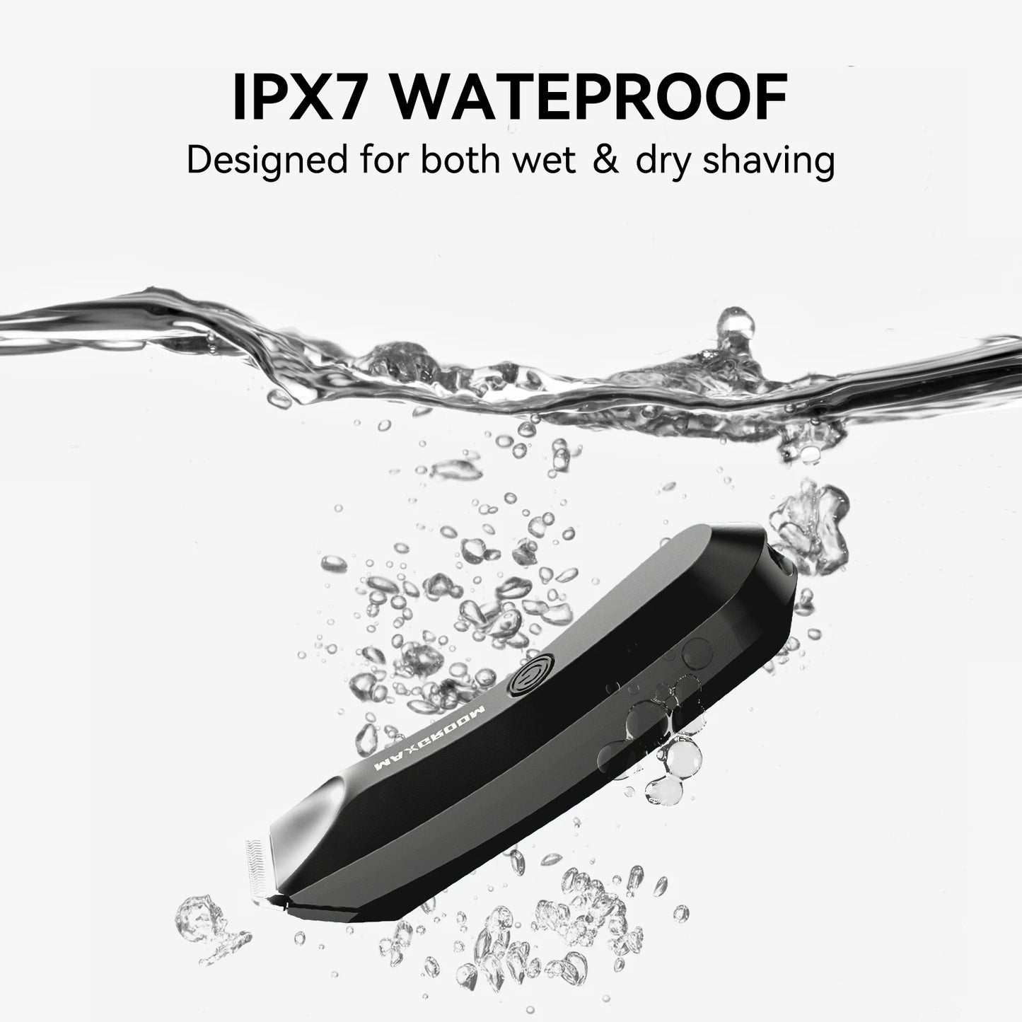 MAXGROOM Body Hair Trimmer Shaver for Men Ball Trimmer for Groin Pubic Replaceable Ceramic Blade Electric IXP7Waterproof Clipper