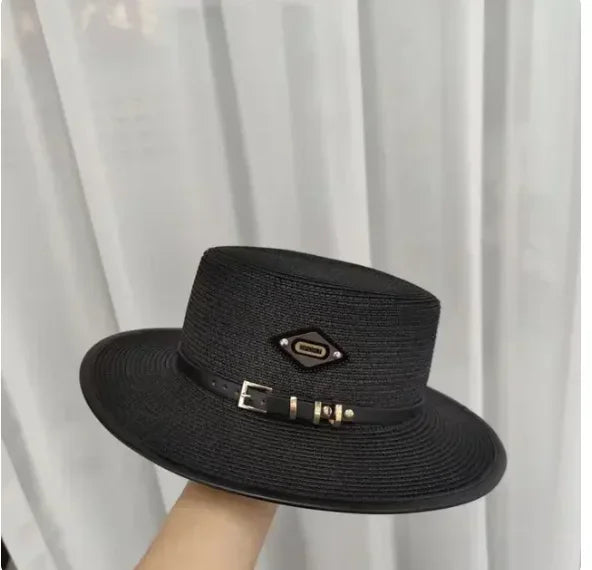 new Summer Hats for Women Wide Brim Casual Beach Sun Hat Women Summer Straw Hat Sunscreen Block UV Protection Panama Bow Cap