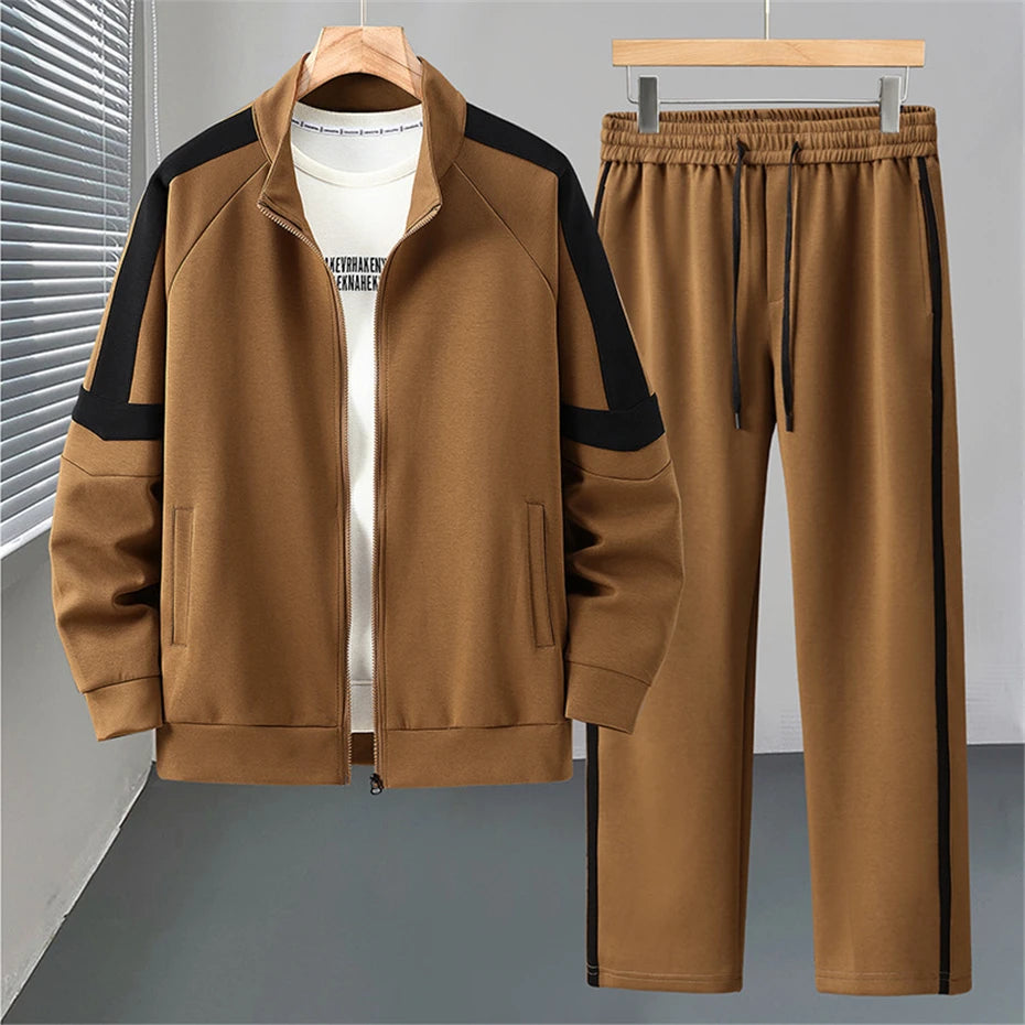 10XL Plus Size Tracksuit Men Spring Autumn Sets Jacket Sweatshirt Pants Fashion Casual Male Suits Jacket Big Size 10XL