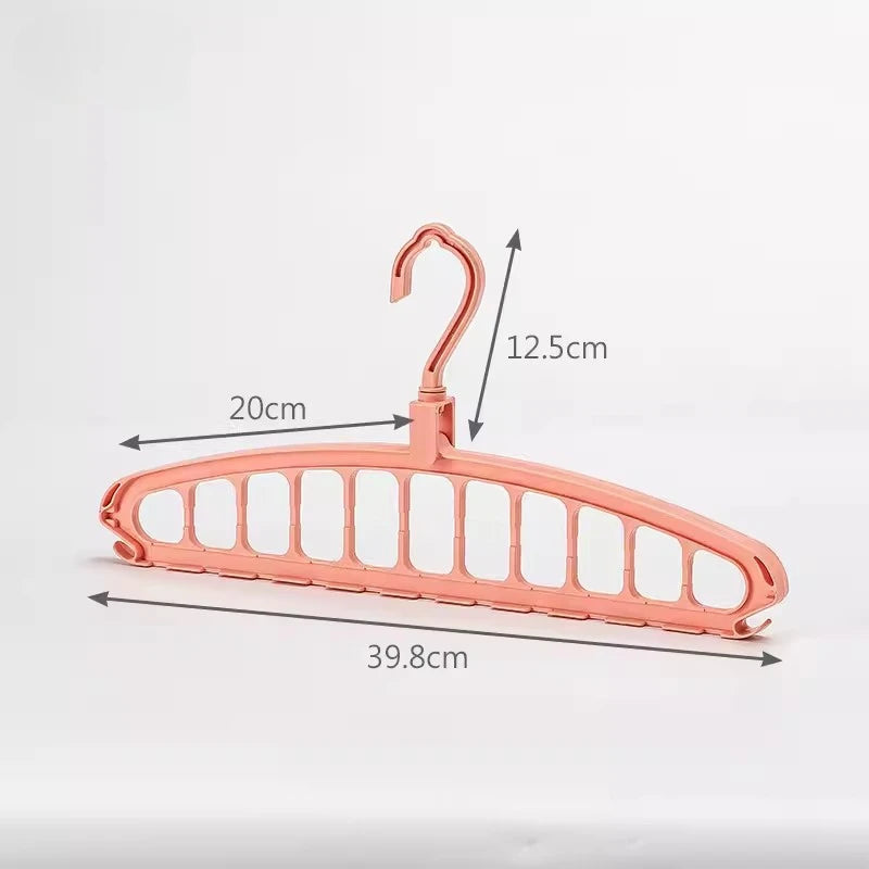 Rotating clothes hanger for both horizontal and vertical use,multifunctional clothes hanger,for household clothes drying storage