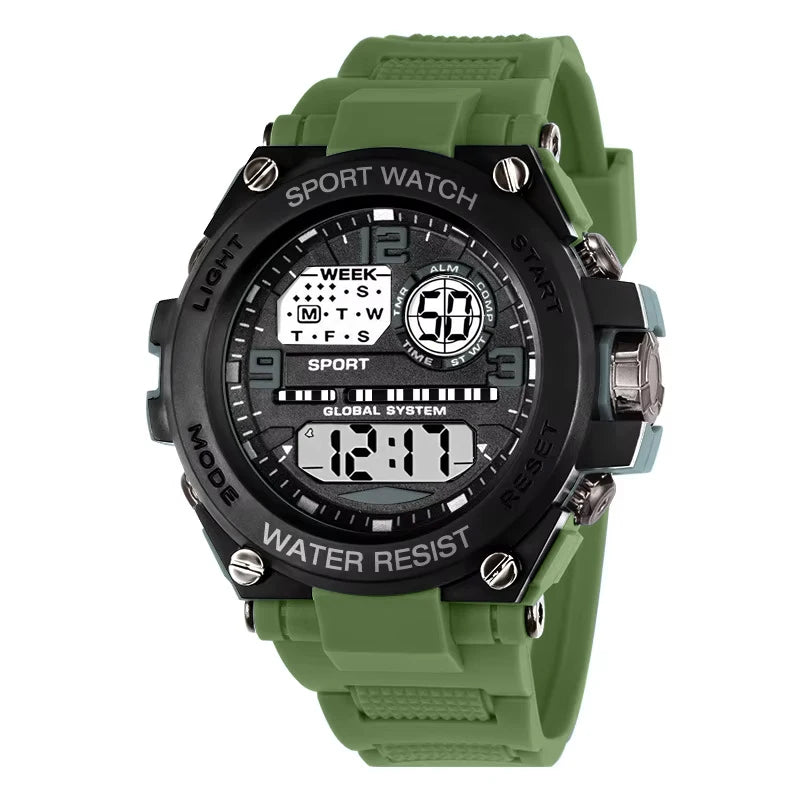 Top Luxury Electronic Watch for Man Outdoor Sport Watch Stopwatch Waterproof Calendar Digital Clock 24355
