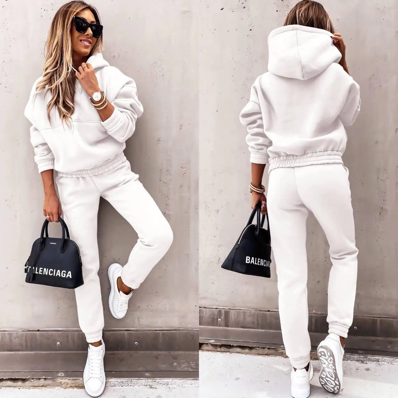 Autumn Winter Casual Sweatshirt Sports Outfits Women Fashion Long Sleeve Hooded Tops And Pants Two Piece Sets Women's Loose Suit