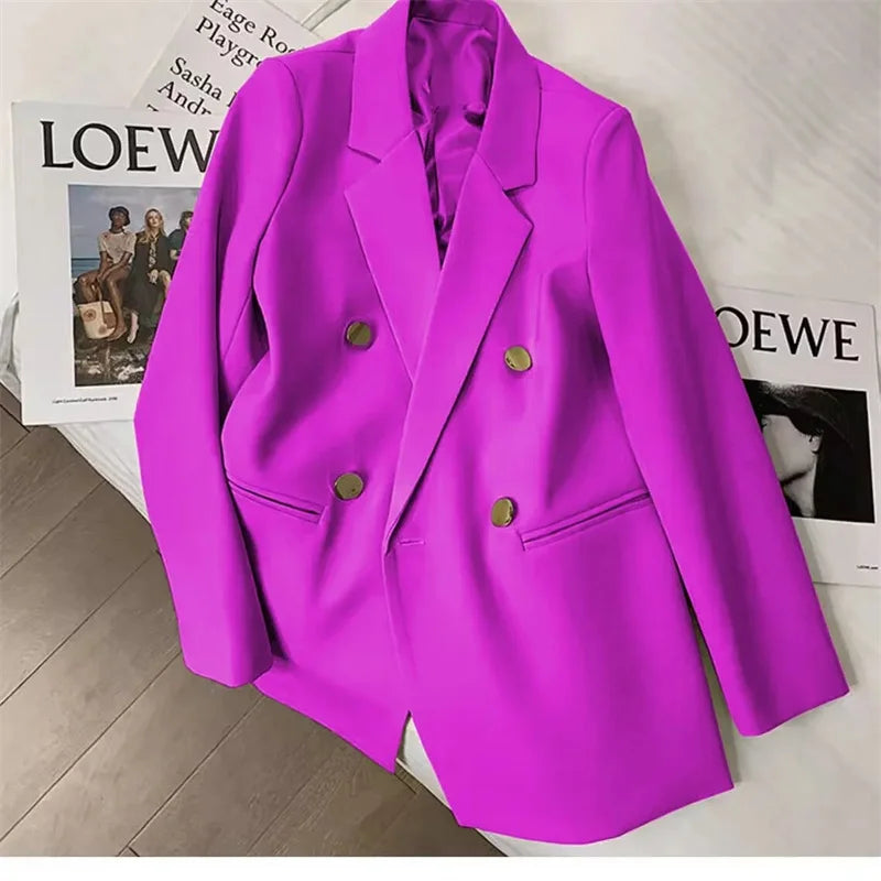 2025 Fashion New Women Suit Coat Elegant Casual Blazer Jacket Spring Autumn Office Ladies Clothing Basic Coat  Female Jacket