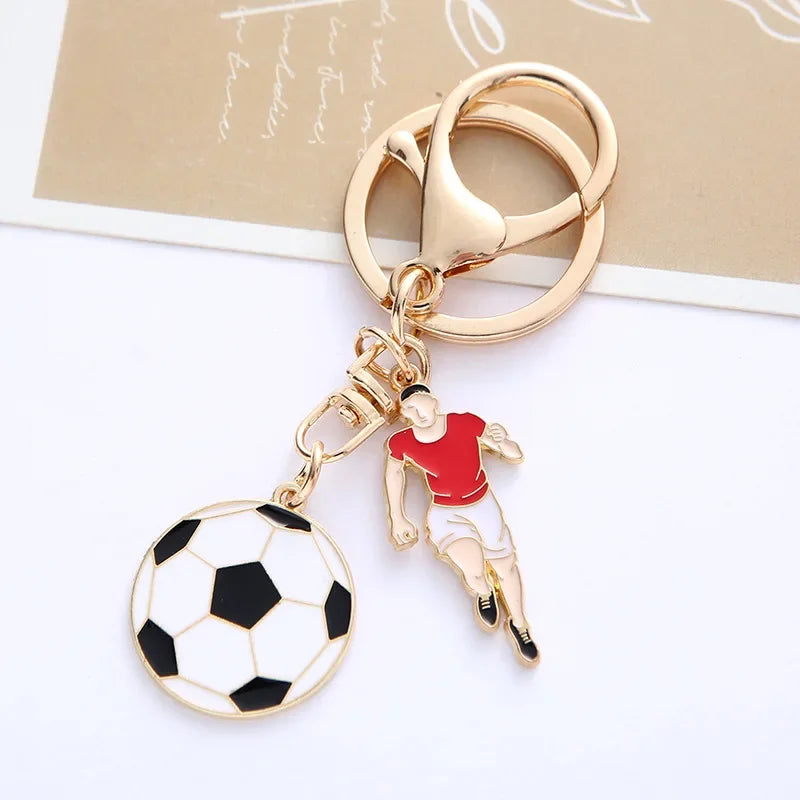 Football Souvenir Key Chain Soccer Fans Keychain Bag Pendant Key Ring Men Boyfriend Gift Accessories World Cup European Cup