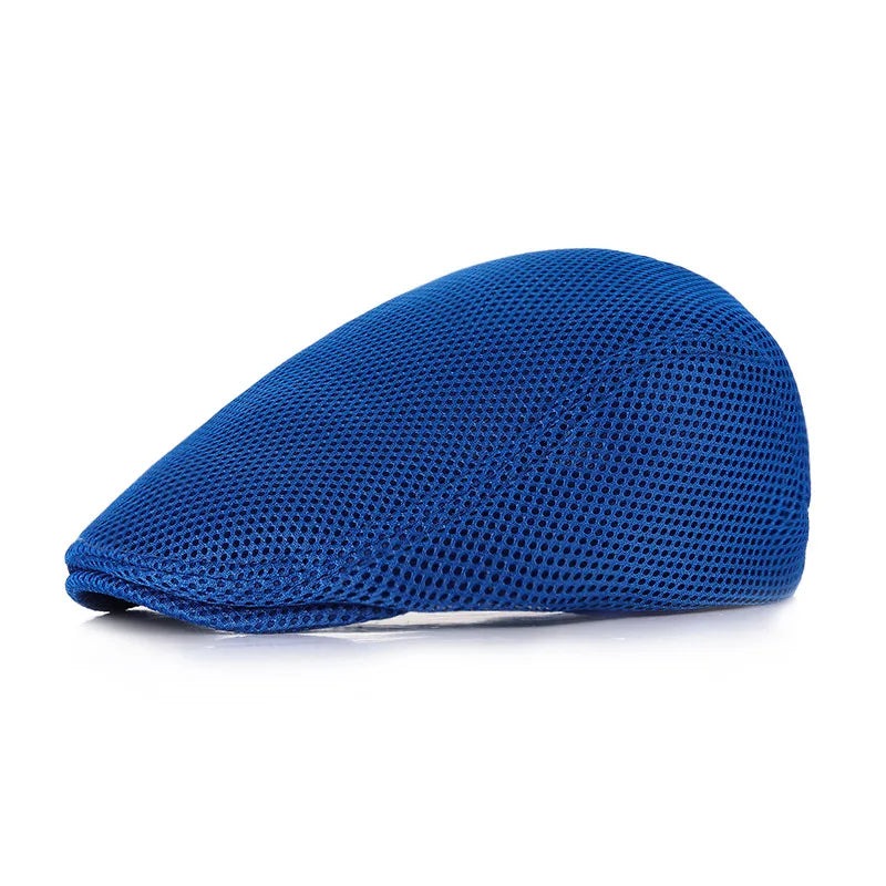 Breathable Mesh Hollow Berets Hat For Men Convenient Spring Summer Beret Quick-drying Newsboy Cap Retro Sun Hats Painter Caps