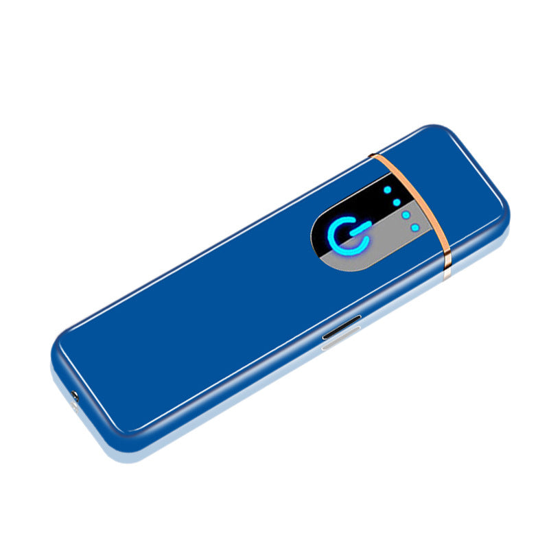 Slim USB Electric Lighter Rechargeable Touch Windproof Cigarette Accessories Electric Lighter Portable Cigarette Lighter
