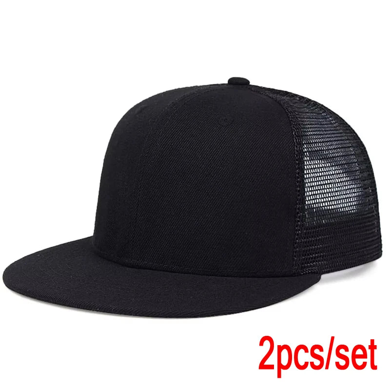 Fashion Baseball Cap Blank Mesh Camouflage Solid Color Hip Hop Hat Outdoor Sports Visor Snapback Hats Trucker Caps