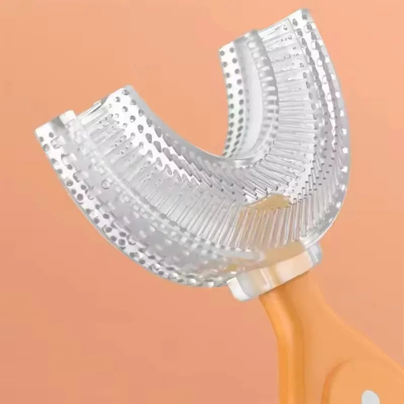 360 Degree U-Shaped Kids Toothbrush Soft Silicone Bristles Waterproof Oral Care Teeth Whitening Children's Health Brush
