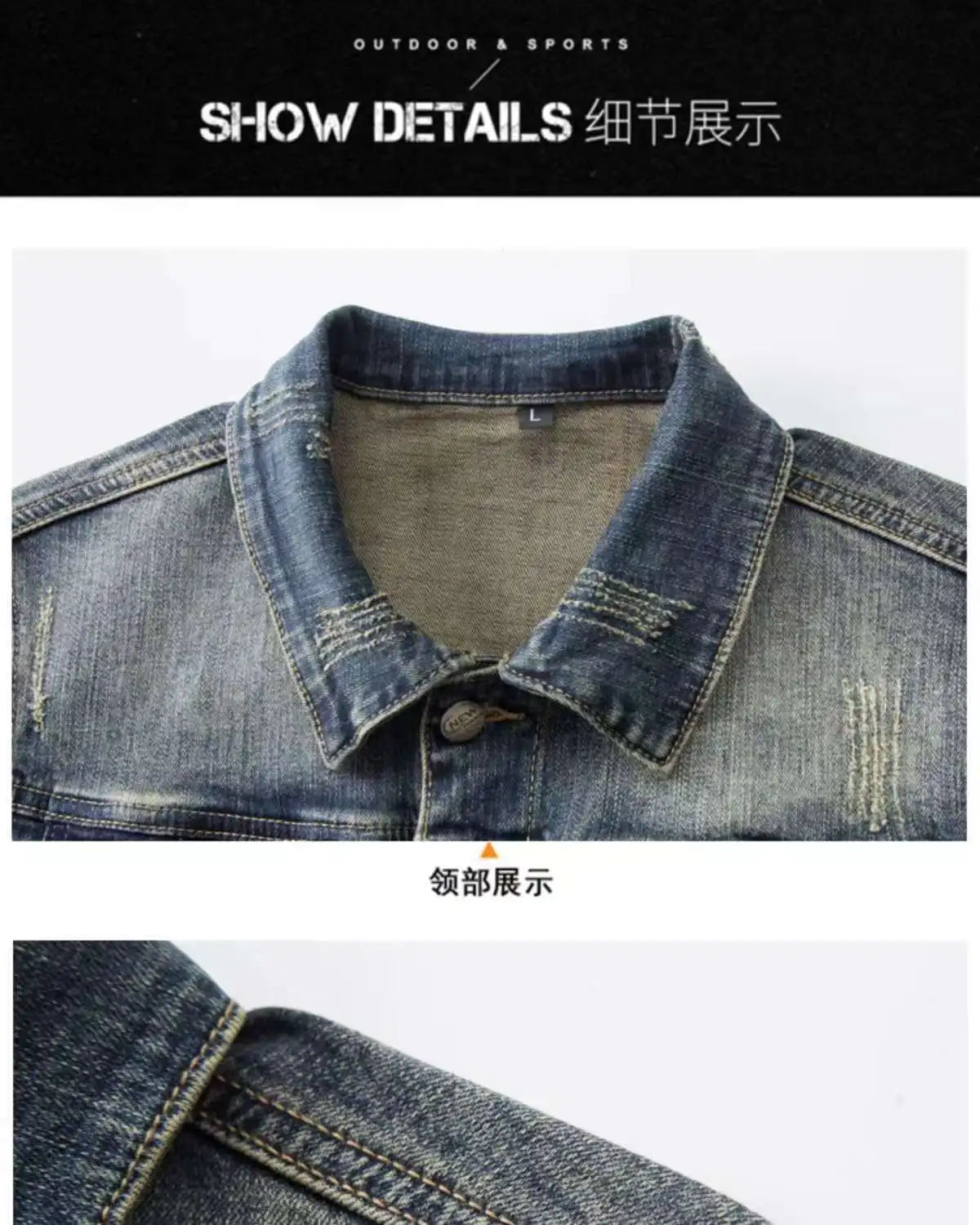 Spring Autumn New American Denim Coats Set Classic Simple and Versatile Washed Elastic Cowboy Jeans Clothes For Men