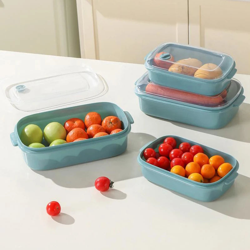 Food Storage Containers With Lid Fridge Meat Vegetable Fresh-Keeping Organizer Box For Kitchen Storage