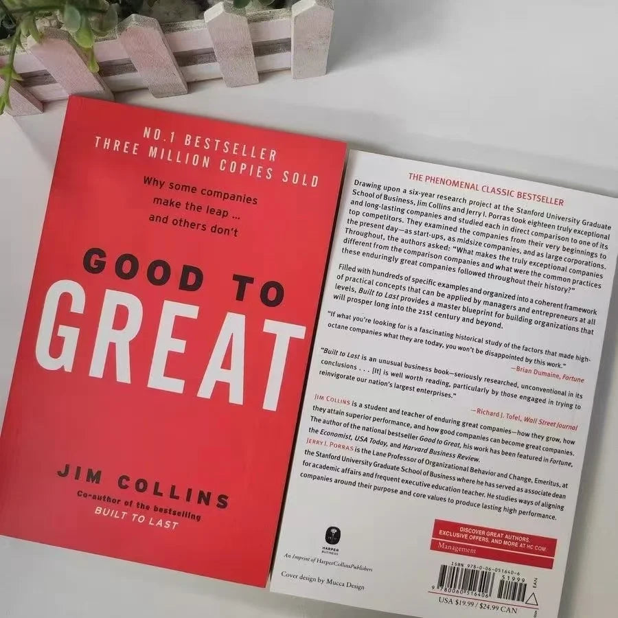 2 Books/set Jim Collins Series Books Built To Last and Good To Great Paperback Book in English