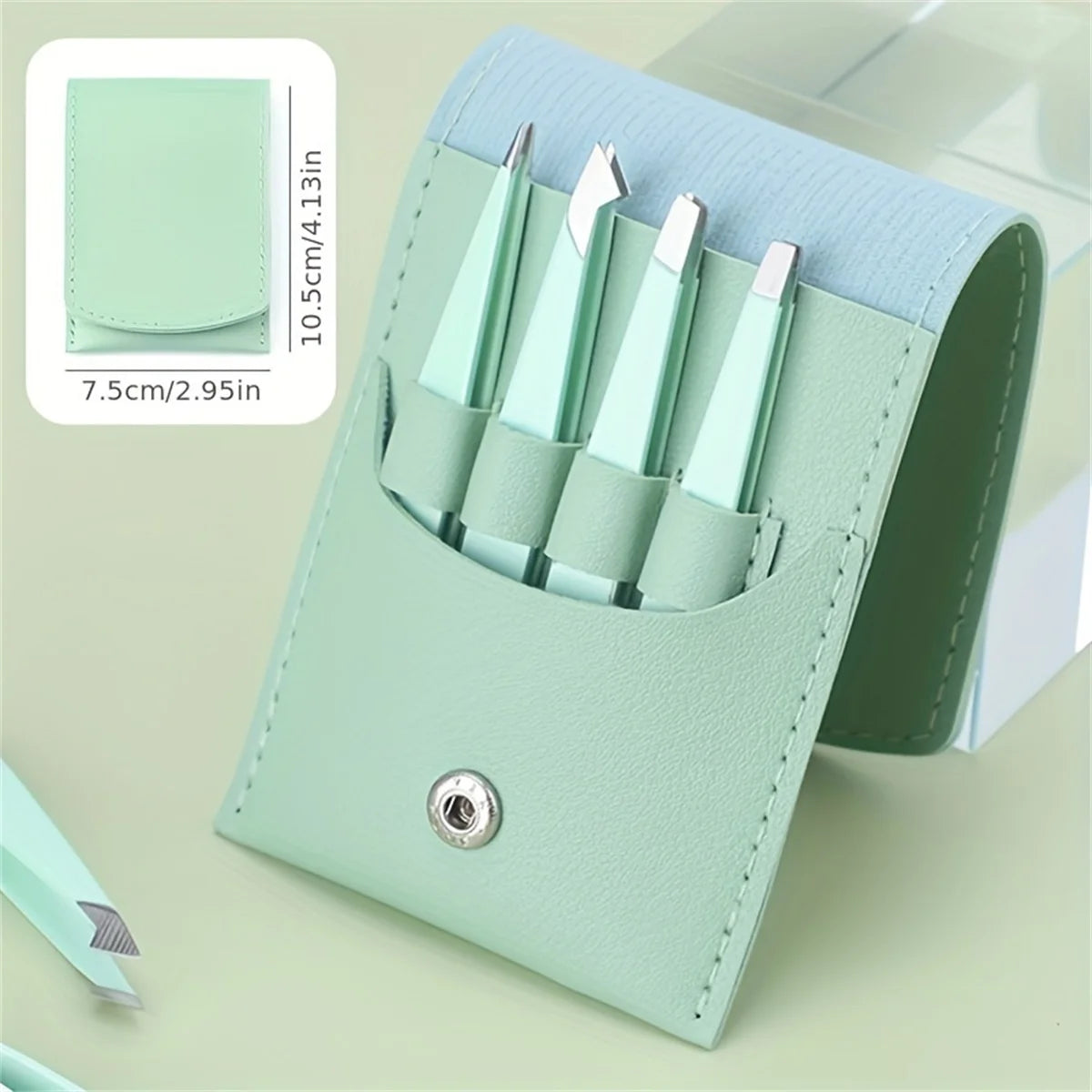 1/4 pcs Eyebrow Tweezers Set Stainless Steel Eyebrow Forceps Professional Beauty Tool Set For Facial Hair Inward Growing