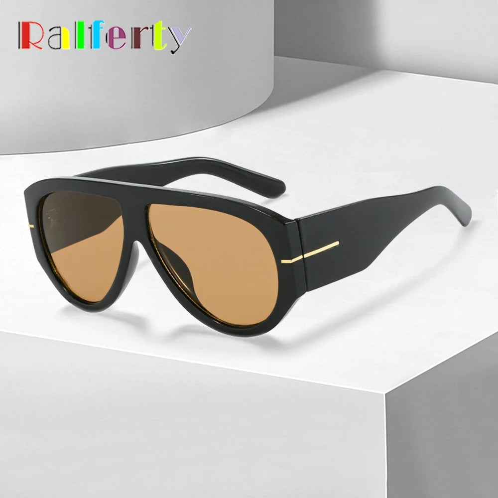 2025 Oversized Pilot Sunglasses for Women Men UV Protection Stylish Eyewear Thick Frame Unique Luxury Designer Sun Glasses Shade