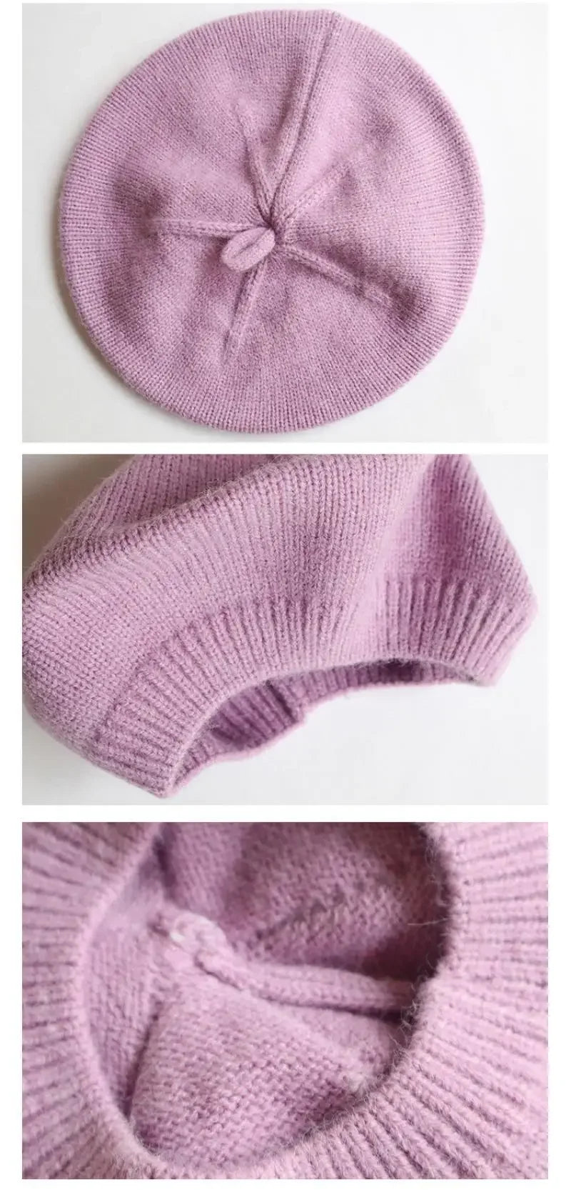 Candy Color Baby Beret Hat for Girls Autumn Winter Knitted Hat Sweet Infant Beanie Cap Fashion Kids Accessories 1-4 Years Old
