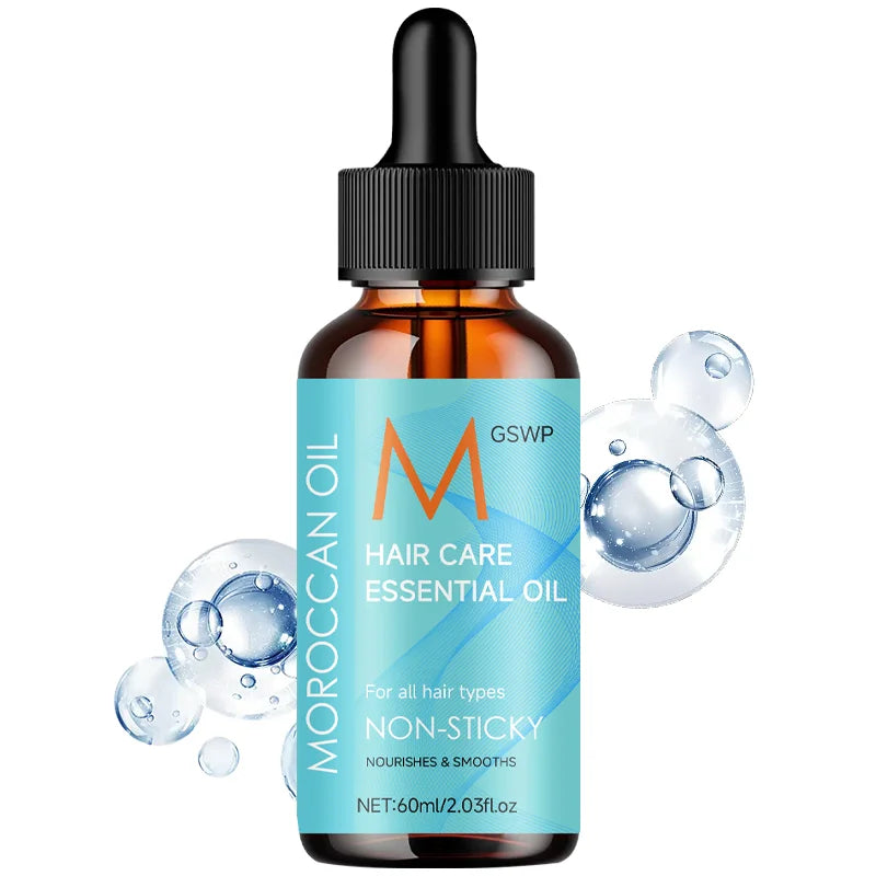 GSWP Moroccan Argan Oil Hair Oil deeply nourishes hair, leaving it smooth, shiny, and effectively tames frizz.60ml