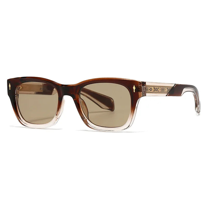 Hot Sale New Polarized Sunglasses Male Fashion Black Travelling UV400 Shades Men Women Classic Square High Quality Rivet Glasses