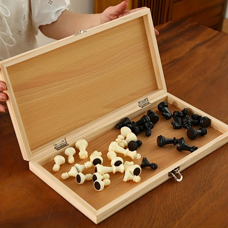 Chess Magnetic folding Chess Set Solid Wooden Chess Baord Children Gift Family Strategy Chess Games