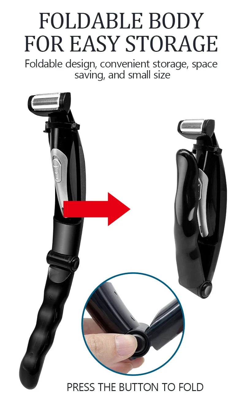 Back Shavers for Men Body Groomers Painless Hair Remover for Men Epilator Shaver Back Face Long Handle Portable Shaver Body Care
