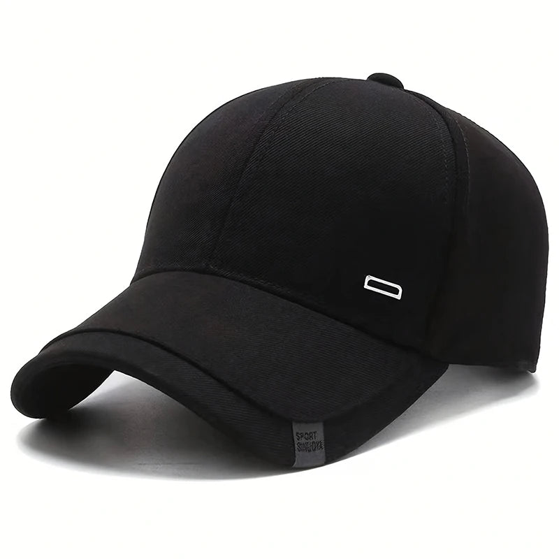 Unisex Square Silver Buckle Label Baseball Caps Spring Autumn Outdoor Sunscreen Hat Adjustable Casual Trucker Hats