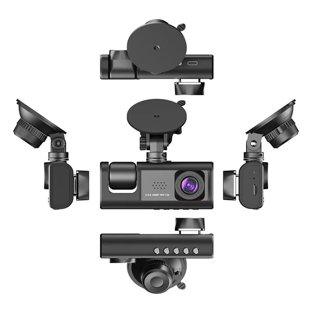 2/3Camera WIFI Dash Cam Cabin Car Dvr 1080P Interior Vehicle Three Way Channel Dvrs Recorder Video Registrator Dashcam Camcorder