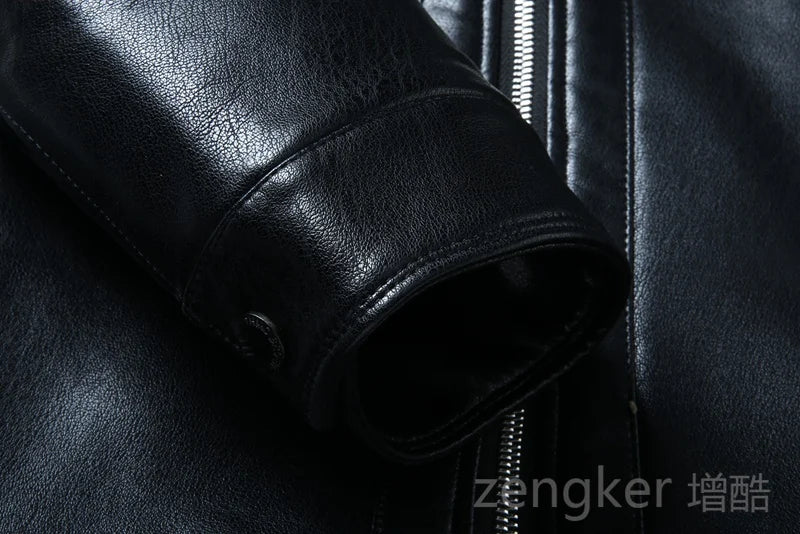 Large size men's PU leather jacket male tide winter extra large men loose man leather jacket fleece 7XL 6XL waterproof jacket