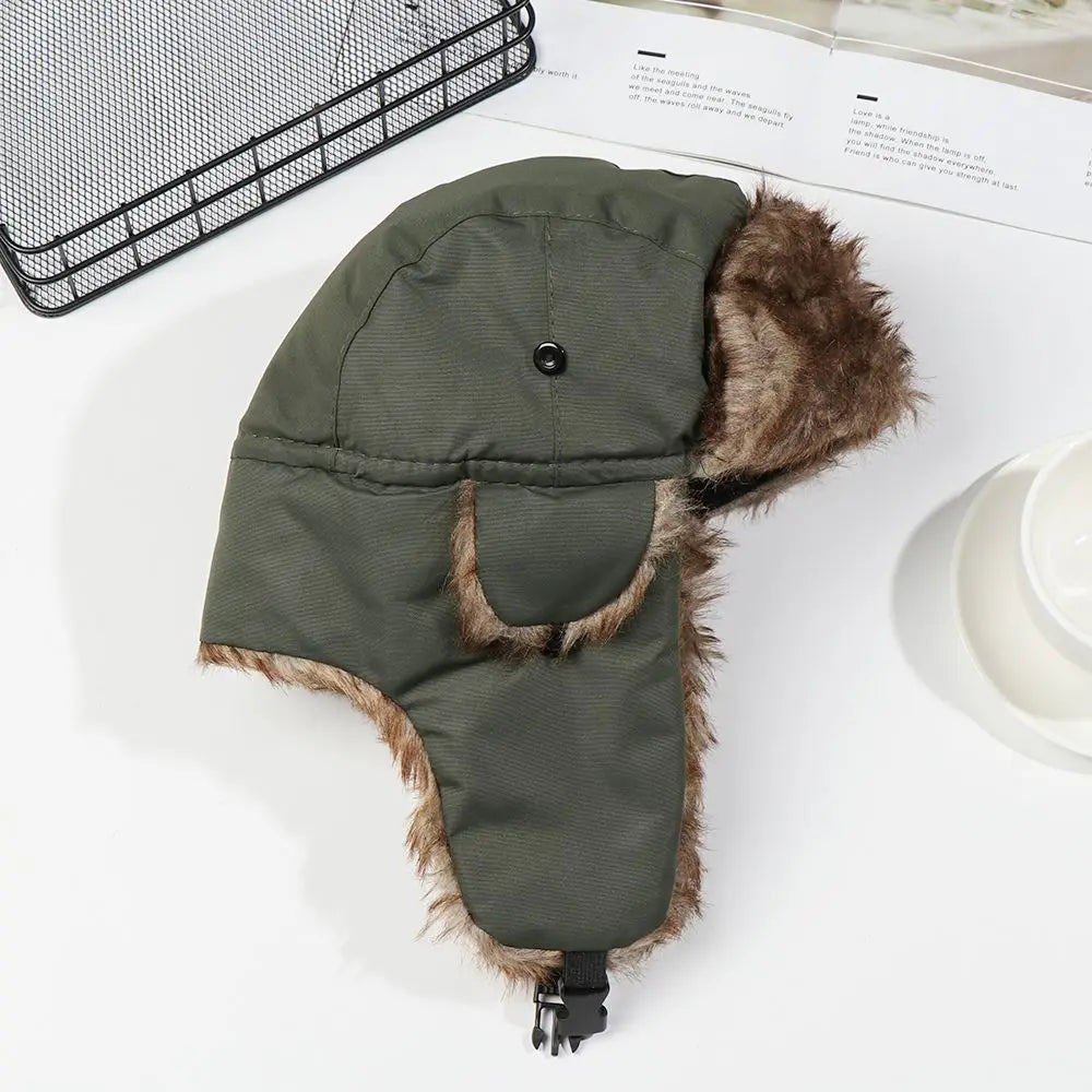 Warm Trapper Earflap Winter Cap Russian Ushanka Ski Hat Winter Hats