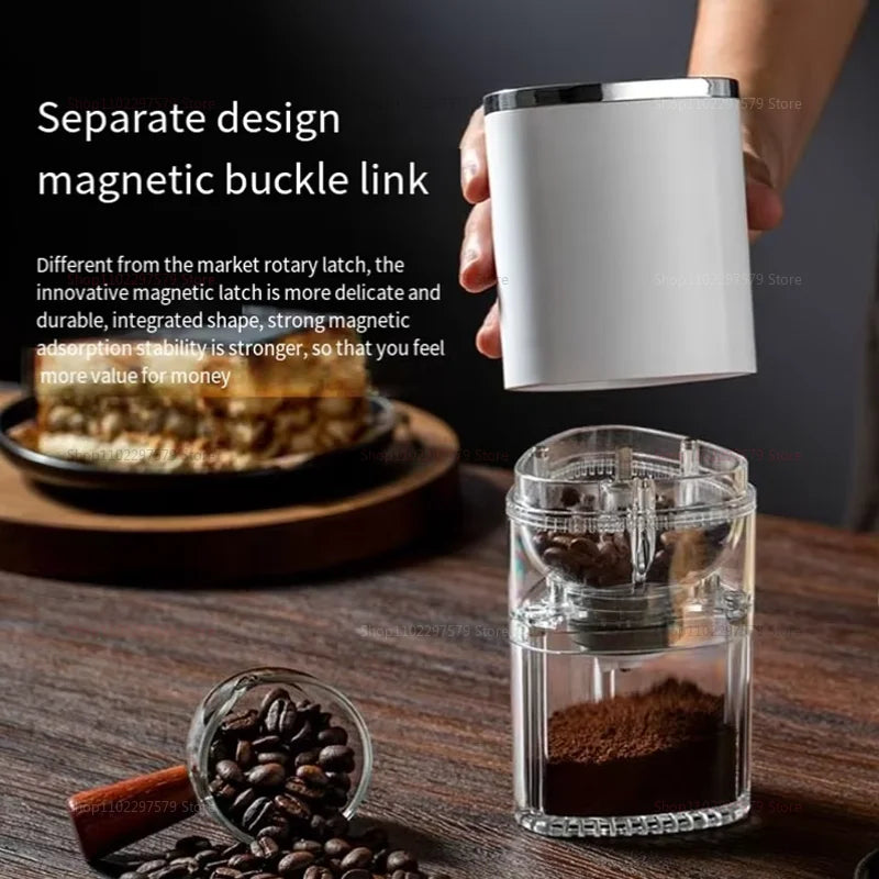 Rechargeable Electric Coffee Grinder Portable Mini Home Coffee Shop Black And White Detachable Cleaning Coffee Bean Grinder