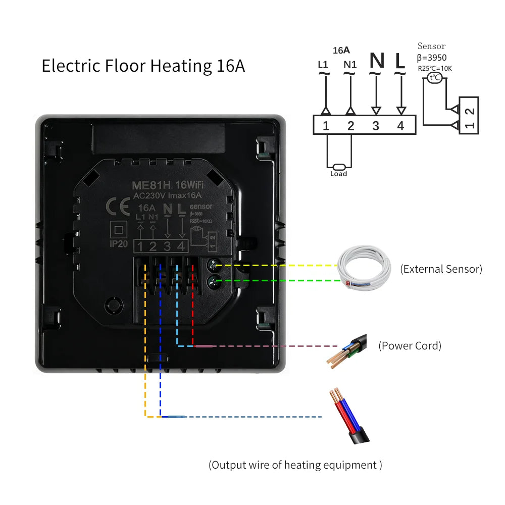 Tuya Smart Wifi Thermostat For Underfloor Heating Warm Floor Thermostat  Floor Heating Controller Temperature Controller Alexa